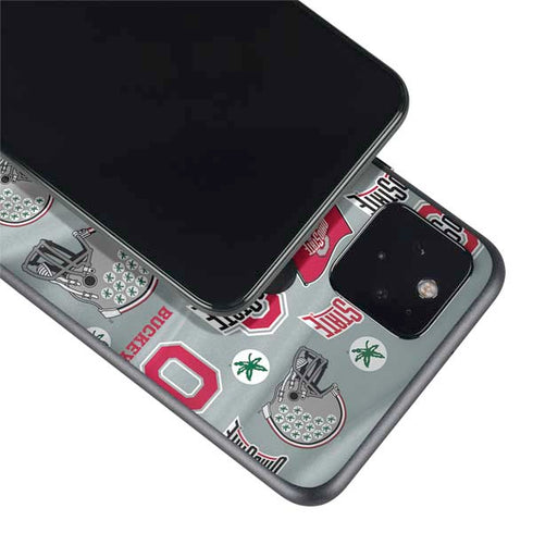 Ohio State University Pattern Google Pixel 5 Skin